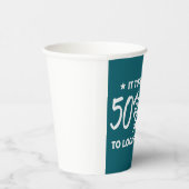 Funny 50th Birthday Retro Typography 紙コップ (右)