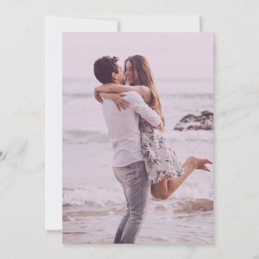 Funny 5th Wood Anniversary Card with Custom Photo 招待状 (裏面)