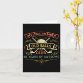 Funny 65th Birthday Old Club 65 Year Old Golfer  カード (黄色い花)