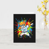 Funny 67 Baseball Dabbing Cat 6 7 Dripng Ice Cream カード (黄色い花)