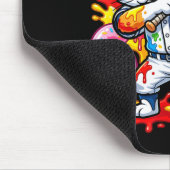 Funny 67 Baseball Dabbing Cat 6 7 Dripng Ice Cream マウスパッド (コーナー)