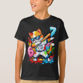 Funny 67 Baseball Dabbing Cat 6 7 Dripng Ice Cream Tシャツ (正面)