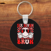 Funny 67 Bruh Valentines Six Seven Meme Hearts 6 7 キーホルダー (正面)