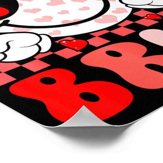 Funny 67 Bruh Valentines Six Seven Meme Hearts 6 7 ポスター (角)