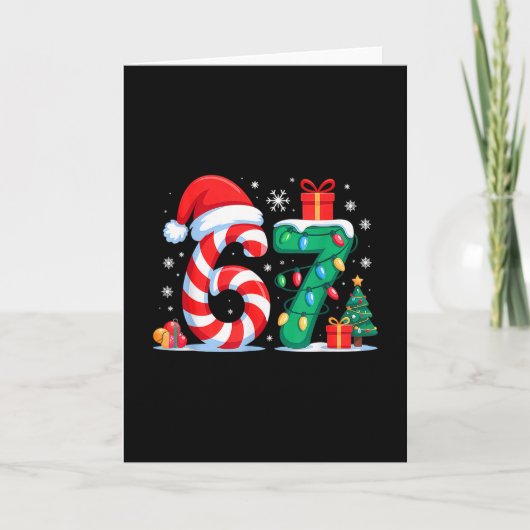 Funny 67 Christmas 6 7 Six Seven Meme 6 7 Matching カード (正面)
