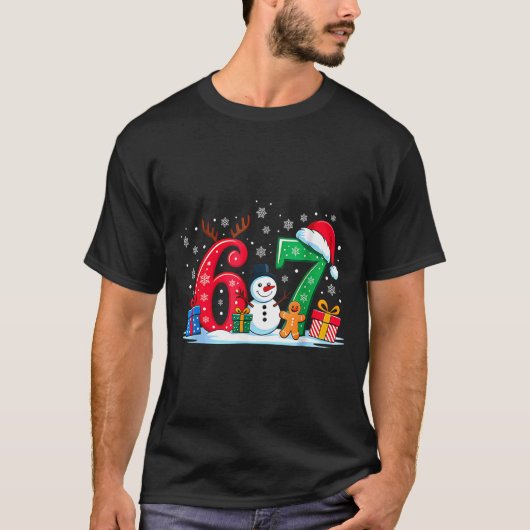 Funny 67 Christmas 6 7 Six Seven Meme 6 7 Matching Tシャツ (正面)