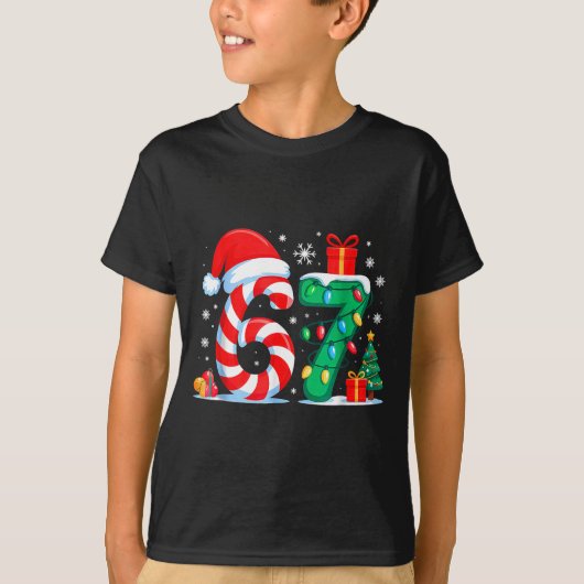 Funny 67 Christmas 6 7 Six Seven Meme 6 7 Matching Tシャツ (正面)