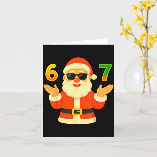 Funny 67 Christmas Design For Jolly Meme Fans  カード (黄色い花)