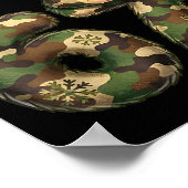 Funny 67 Christmas Holiday Camo Hunting Reindeer D ポスター (角)