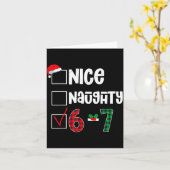 Funny 67 Christmas Meme Six Seven Xmas 6-7 Boys Ki カード (黄色い花)