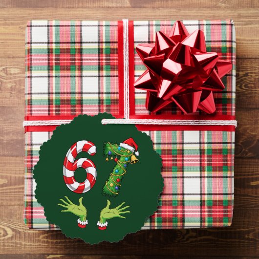 Funny “67” Christmas Ornament オーナメントカード (インサイチュ (ギフト))