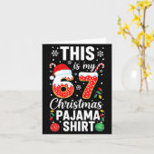 Funny 67 Christmas Pajamas Shirt Six Seven Meme Br カード (黄色い花)