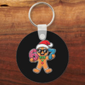 Funny 67 Christmas Six Seven Meme Xmas Gingerbread キーホルダー (正面)
