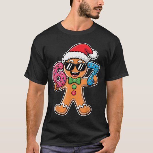 Funny 67 Christmas Six Seven Meme Xmas Gingerbread Tシャツ (正面)