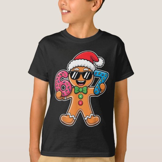 Funny 67 Christmas Six Seven Meme Xmas Gingerbread Tシャツ (正面)