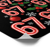 Funny 67 Christmas Tree Candy Cane Meme Holiday  ポスター (角)