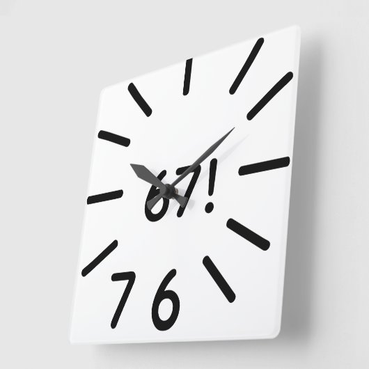 funny 67 clock スクエア壁時計 (傾斜)
