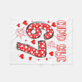 Funny 67 Cud Says 67 Valentine Couple Matching Six フリースブランケット (正面(横))