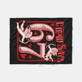 Funny 67 Cud Says 67 Valentine Couple Matching Six フリースブランケット (正面(横))