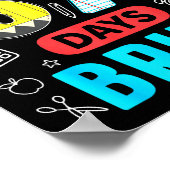 Funny 67 Days Bruh Six Seven Meme Teacher Kids Num ポスター (角)