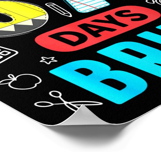 Funny 67 Days Bruh Six Seven Meme Teacher Kids Num ポスター (角)