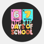 Funny 67 Days Of School Meme Periodic Table Drip G ラウンドシール (正面)