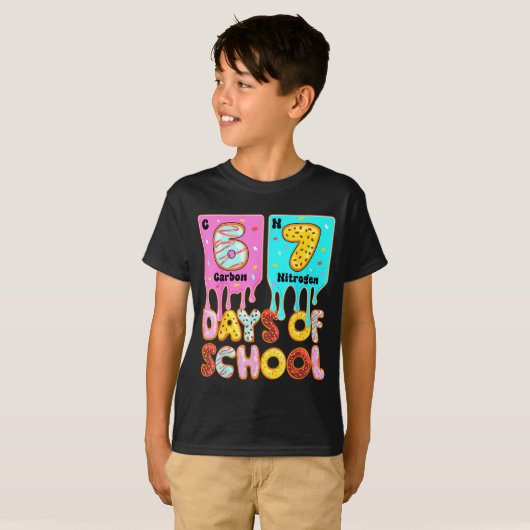 Funny 67 Days Of School Meme Periodic Table Drip G Tシャツ (正面フル)