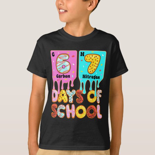 Funny 67 Days Of School Meme Periodic Table Drip G Tシャツ (正面)