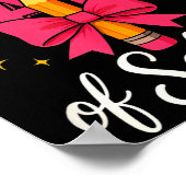 Funny 67 Days Of School Pencil Bow Design  ポスター (角)