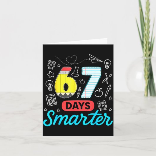 Funny 67 Days Smarter Six Seven Meme Teachers Stud カード (正面)