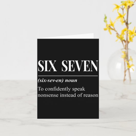 Funny 67 Definition The Meaning Of 67 Meme Six Sev カード (黄色い花)