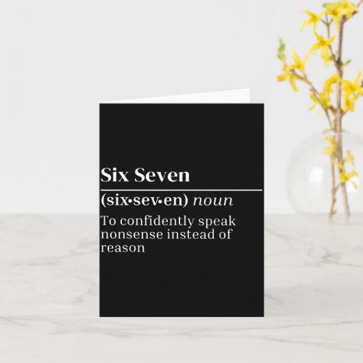 Funny 67 Definition The Meaning Of 67 Meme Six Sev カード (黄色い花)