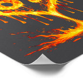 Funny 67 Flames Heart Love Six Seven Meme Celebrat ポスター (角)