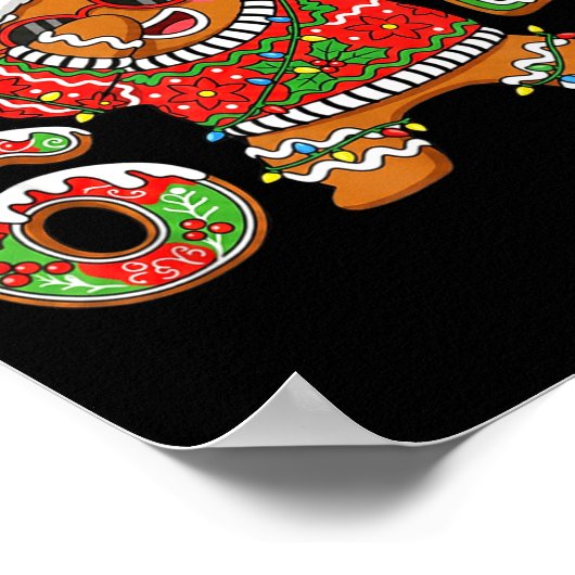 Funny 67 Gingerbread Six Seven Ice Cream Drip Chri ポスター (角)