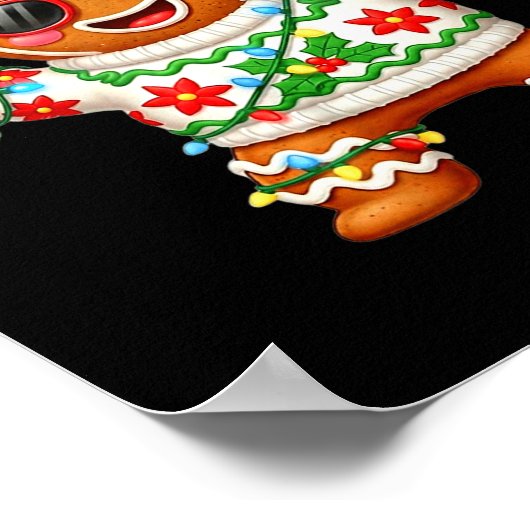 Funny 67 Gingerbread Six Seven Ice Cream Drip Chri ポスター (角)