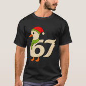 Funny 67 Goose Christmas 6 7 Meme Duck Santa Hat F Tシャツ (正面)