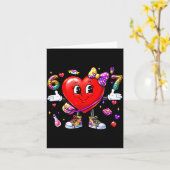 Funny 67 Heart Valentines Day Six Seven Meme 6 7 W カード (黄色い花)