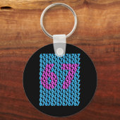 Funny 67 Hidden 6 7 Meme Middle School 6 7 Funny 6 キーホルダー (正面)