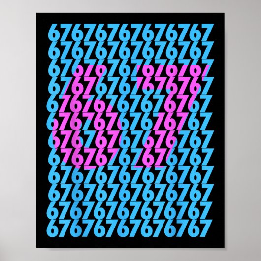 Funny 67 Hidden 6 7 Meme Middle School 6 7 Funny 6 ポスター (正面)