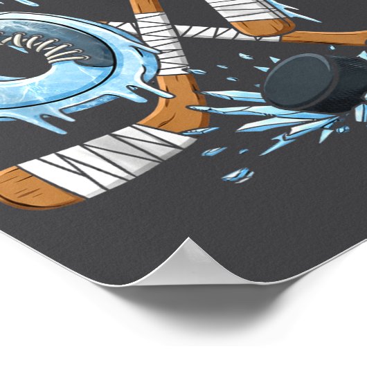 Funny 67 Ice Hockey Drip Number 67 Ice Hockey  ポスター (角)