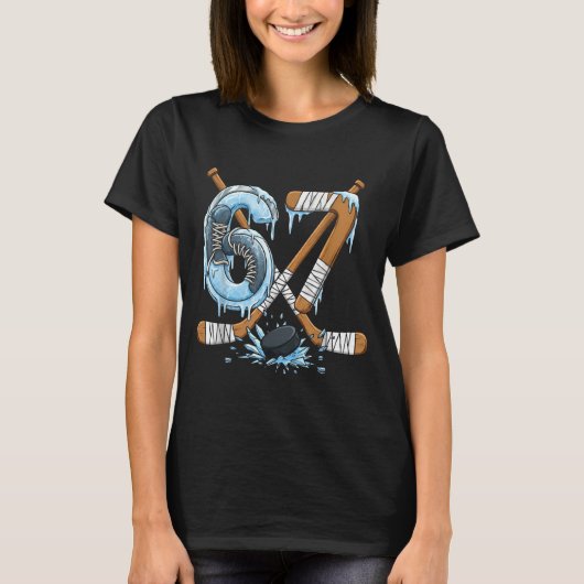 Funny 67 Ice Hockey Drip Number 67 Ice Hockey  Tシャツ (正面)