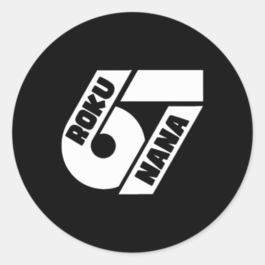 Funny 67 Japanese Meme Roku Nana Graphic Design ラウンドシール (正面)