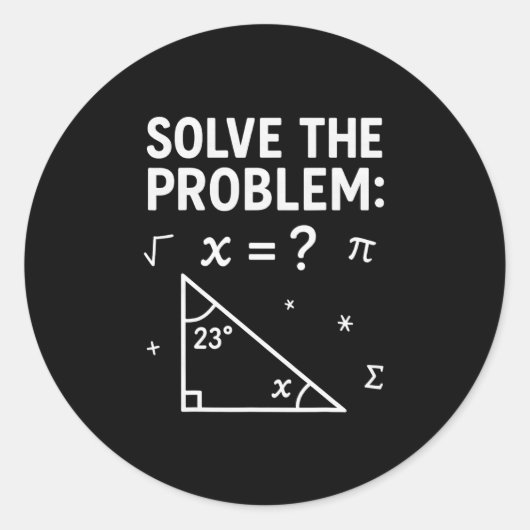 Funny 67 Math Meme Solve The Problem Teacher For S ラウンドシール (正面)