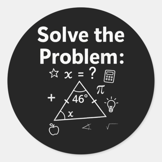 Funny 67 Math Meme Solve The Problem Teacher For S ラウンドシール (正面)