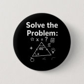 Funny 67 Math Meme Solve The Problem Teacher For S 缶バッジ (正面)