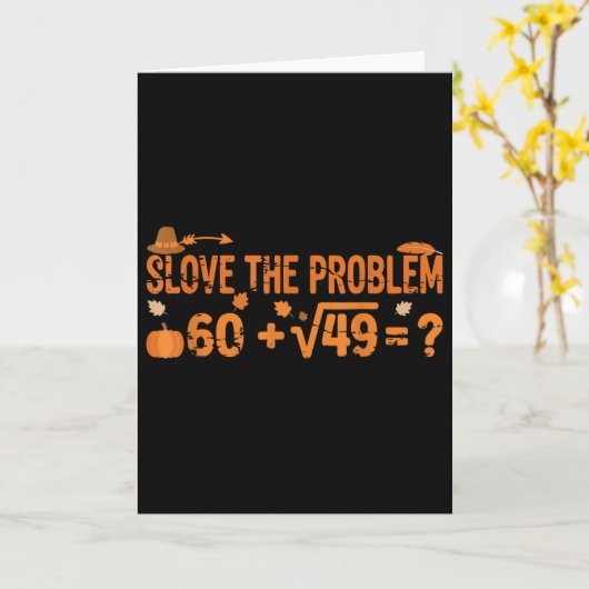 Funny 67 Math Meme Thanksgiving Gen Alpha Pemdas T カード (黄色い花)
