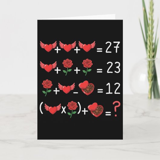 Funny 67 Math Teacher Valentine Math Teacher Women カード (正面)