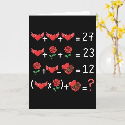 Funny 67 Math Teacher Valentine Math Teacher Women カード (黄色い花)