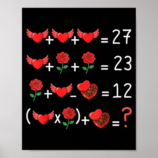 Funny 67 Math Teacher Valentine Math Teacher Women ポスター (正面)