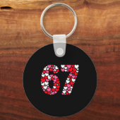 Funny 67 Meme 6 7 Gen Alpha Slang For Valentine’s  キーホルダー (正面)